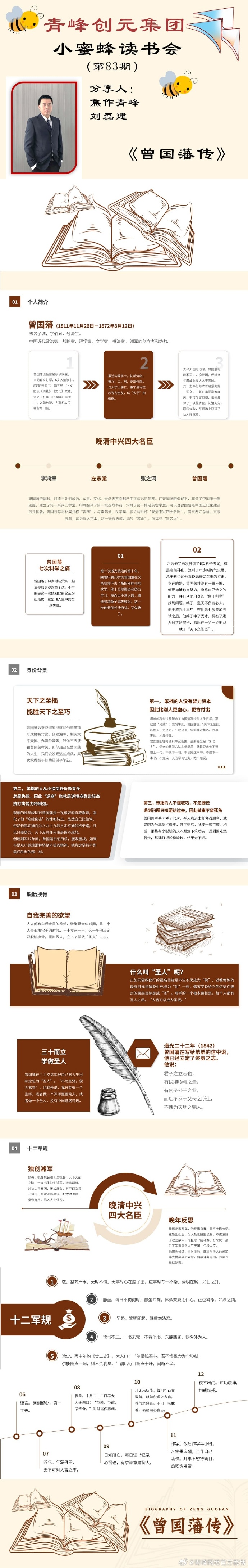 青峰創(chuàng)元集團(tuán)“小蜜蜂”讀書會第83期活動報(bào)道：《曾國藩傳》---劉磊建